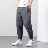 Men’s Summer Thin Cotton Cargo Pants – Stretch Ankle Length Casual Trousers