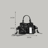 The Noir-Rebel Silhouette Retro Pleated Motorcycle Bag