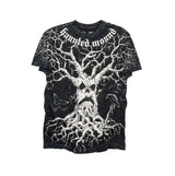 Herren Y2K Gothic Affliction T-Shirt – Baumwoll-T-Shirt mit dunklem Flügelprint