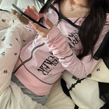 Women’s Harajuku Gothic Hoodie Coat – Y2K Subcultural Sweatshirt
