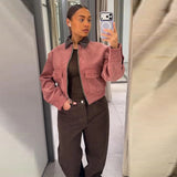 Freizeit-Jacke für Damen | Urbaner Kurzmantel mit Revers im Loose Fit