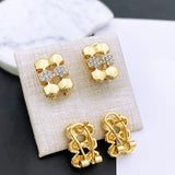 Elegantes Goldschmuckset für Damen – Luxuriöses Halsketten- und Ohrringset