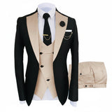 Herren 3-teiliger High-End-Anzug – Casual Business & formeller Gesellschaftsanzug