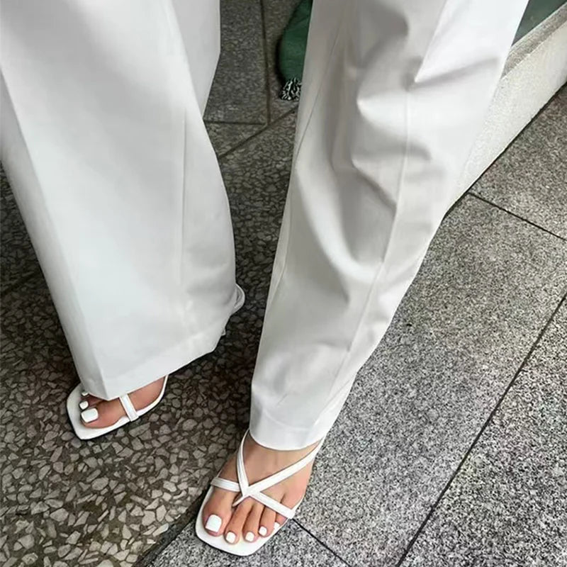 Elegante Clip-Toe Hausschuhe für Damen – Modische Slide-Schuhe, Damen High Heel Sommersandalen
