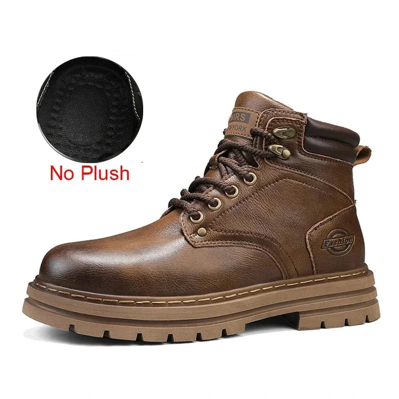 Handgemachte, luxuriöse, warm gefütterte Designer-Stiefeletten für Herren – Winterstiefeletten aus Spaltleder