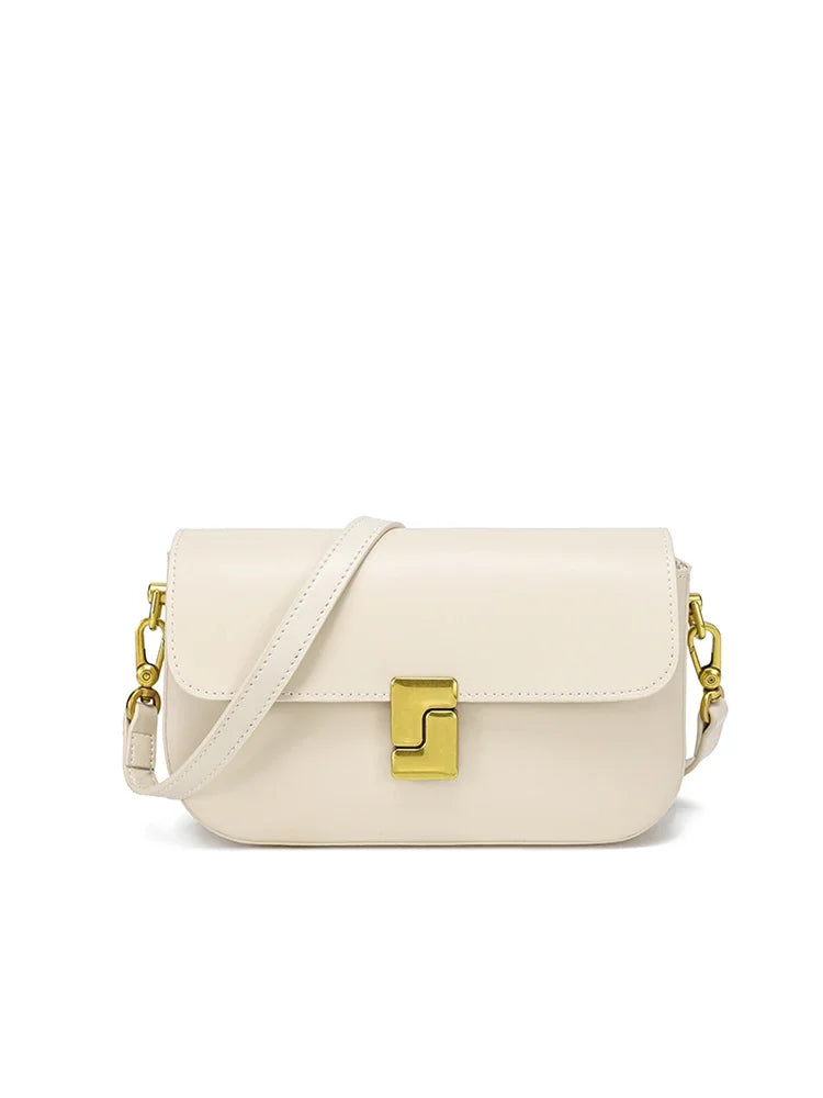 Luxuriöse Spaltleder-Damen-Umhängetasche | Trendmarke Kleine quadratische Tasche