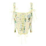 Women's Sexy Sleeveless Tie-Front Tank Top | Reversible Front Lace-Up Bandage Crop Top