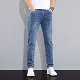 Men's Micro-Elastic Straight Leg Jeans – Autumn Winter Business Casual Denim