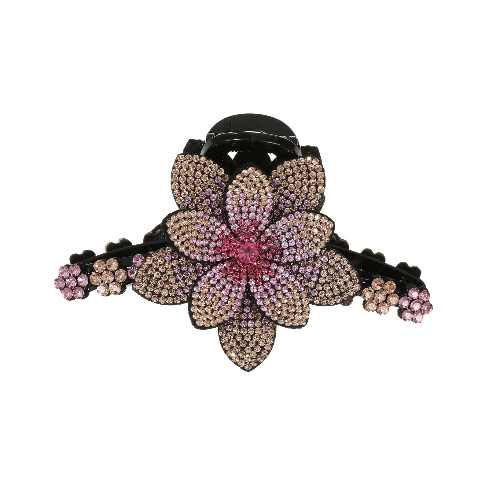 Die Haarspange „Glimmer Bloom“ – Atemberaubende florale Strass-Klammer