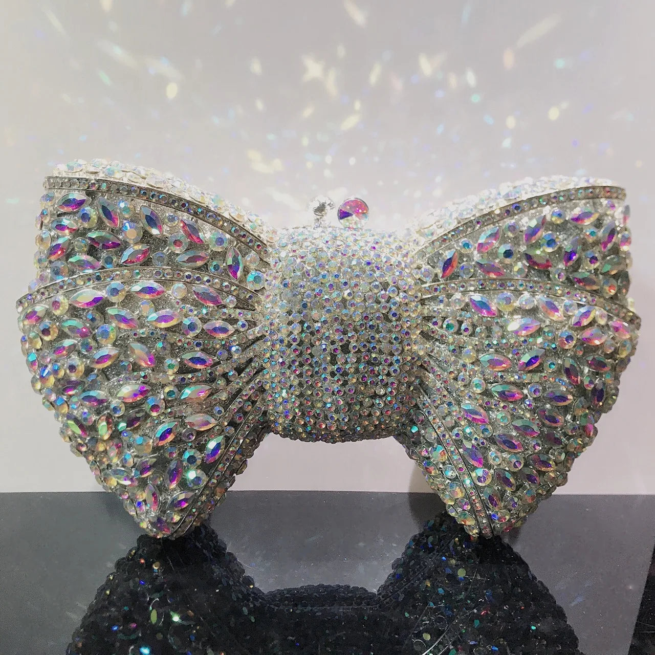 The Siren-Glow Bow Clutch Luxury Diamond-Inlaid Evening Bag