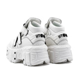 Women’s Punk New Rock Gothic White Platform Ankle Boots