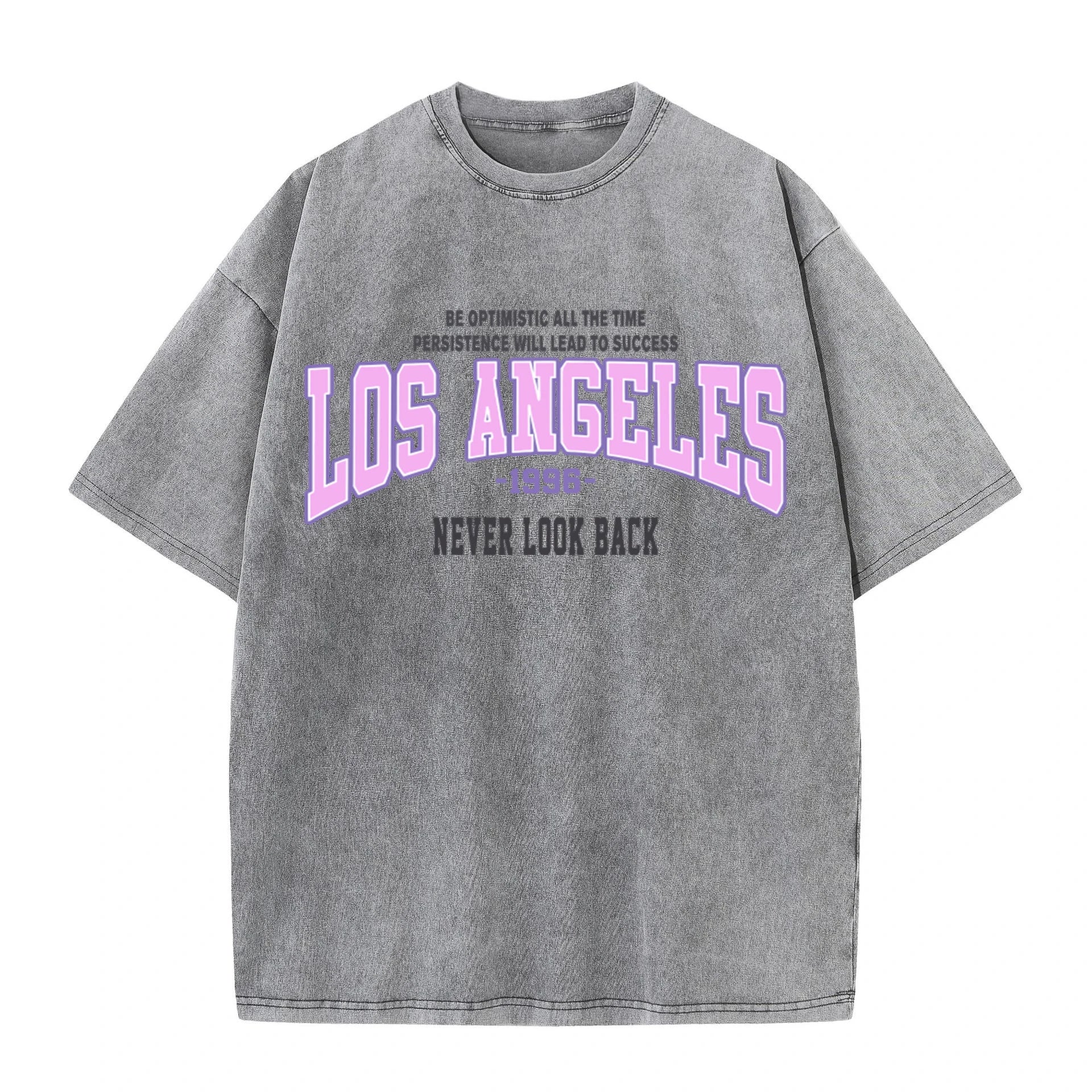 Damen-Top aus ausgewaschener Baumwolle mit Vintage Los Angeles-Grafik