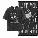 Acid Washed Cat Graphic T-Shirt | Unisex Exclusive Streetwear Tee