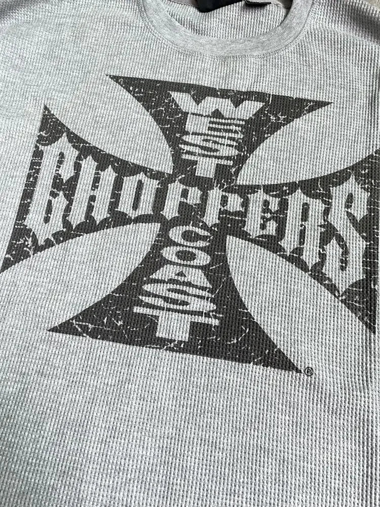 Men’s Vintage Sanskrit Logo Print Tee – Oversized Long Sleeve Hip Hop T-Shirt