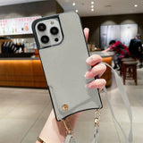Crossbody Wallet Case for iPhone 17 Air 16 15 14 13 Pro Max | Leather Card Holder