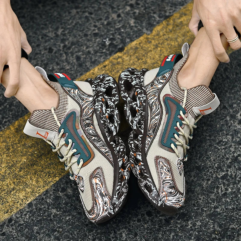 Luxury Mens Running Shoes – Professional Race Trainers – Breathable Male Sneakers
