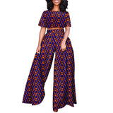 Ankara Print Short Blouse and Pants Tracksuit, Traditional Dashiki Clothing