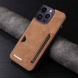 Retro PU Leder Brieftaschenhülle mit Kartenhalter für iPhone 17 Air 16 15 14