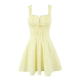 Elegantes Party-Minikleid für Damen – Sexy ärmelloses A-Linien-Sommerkleid mit niedriger Taille