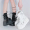 Women’s Waterproof Wedge Gothic Vampire Platform Mid-Calf Boots