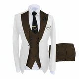 Herren 3-teiliger High-End-Anzug – Casual Business & formeller Gesellschaftsanzug