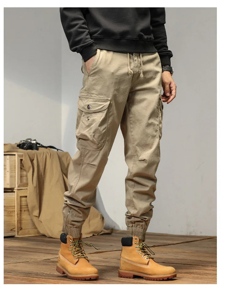 Men’s Winter Y2K Harem Tactical Utility Fleece Cargo Pants