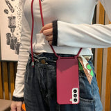 Crossbody Lanyard Soft Case for Samsung Galaxy S26 S25 S24 Ultra S23 FE