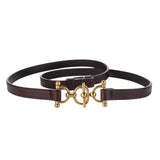 Luxury Women’s Skinny Leather Belt – Classic Solid Color Thin Waist Belt for Dresses