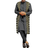 The "Legacy" Sovereign Suit: Bold 3-Piece African Print Set | Tailored Dashiki Coat, Inner Shirt & Trousers