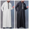 Men’s Luxury Embroidered Hooded Robe – Long Sleeve Muslim Thobe