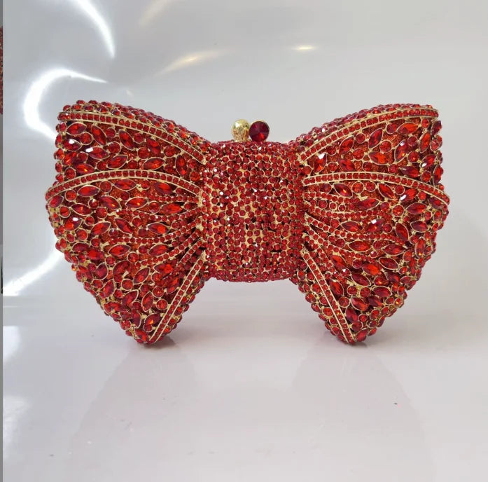 The Siren-Glow Bow Clutch Luxury Diamond-Inlaid Evening Bag