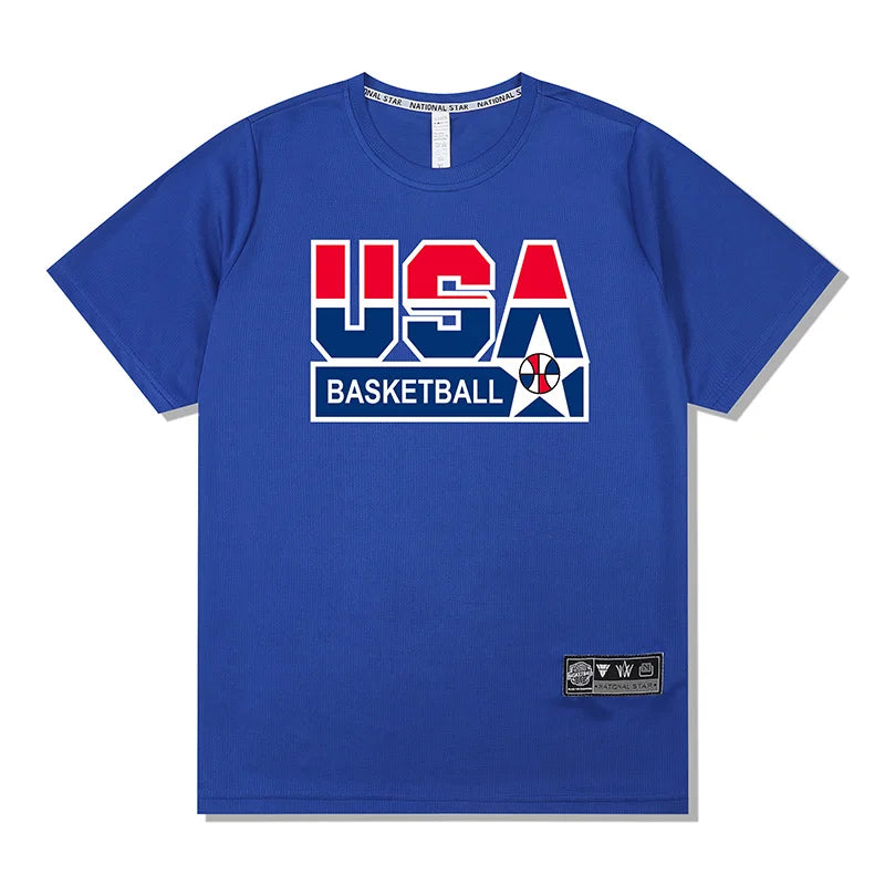 Herren lockeres Outdoor-Basketball-T-Shirt | Sommer schnelltrocknendes Streetwear-T-Shirt