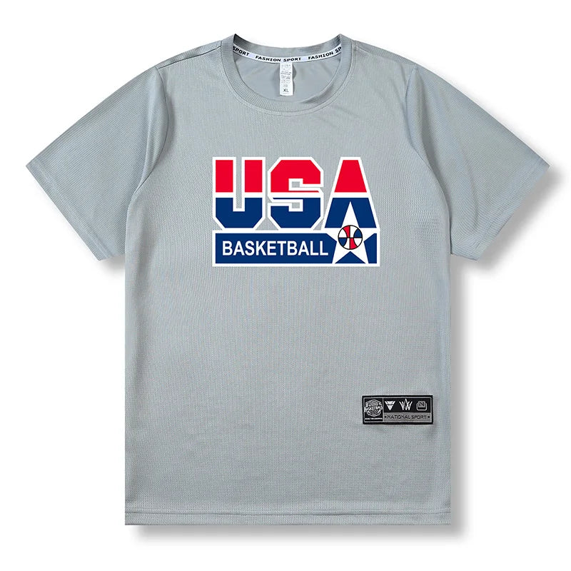 Herren lockeres Outdoor-Basketball-T-Shirt | Sommer schnelltrocknendes Streetwear-T-Shirt