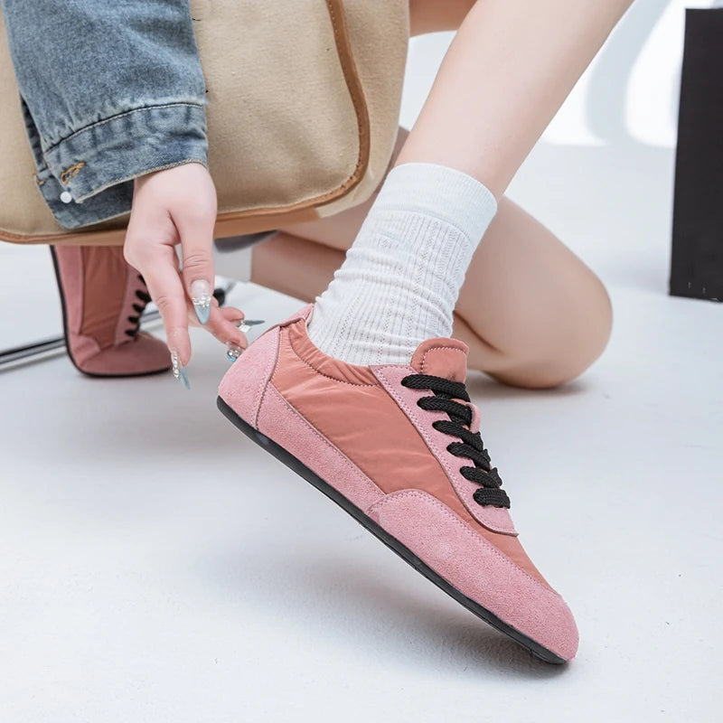 Women’s Moral Training Shoes – Retro Color-Blocked Sneakers