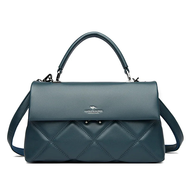 The Seoul-Chic Silhouette Luxury Soft Leather Handbag