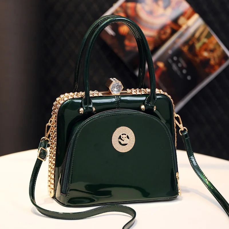 Luxus Kristall Diamant Handtasche | Echtes Leder Kleine Abend Messenger Bag