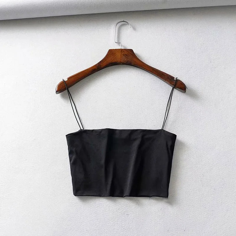 Women’s Sexy Cotton Crop Top Elastic Slim Fit Camisole Sleeveless Summer Top
