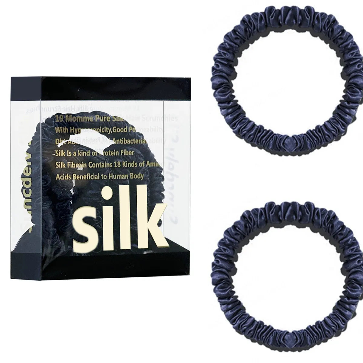 Das „Seidenfaden“-Slim-Set: Premium Skinny Scrunchies aus 100 % Maulbeerseide