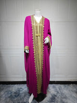 Muslim Women’s Open Cardigan with Inner Dress 2-Piece Set