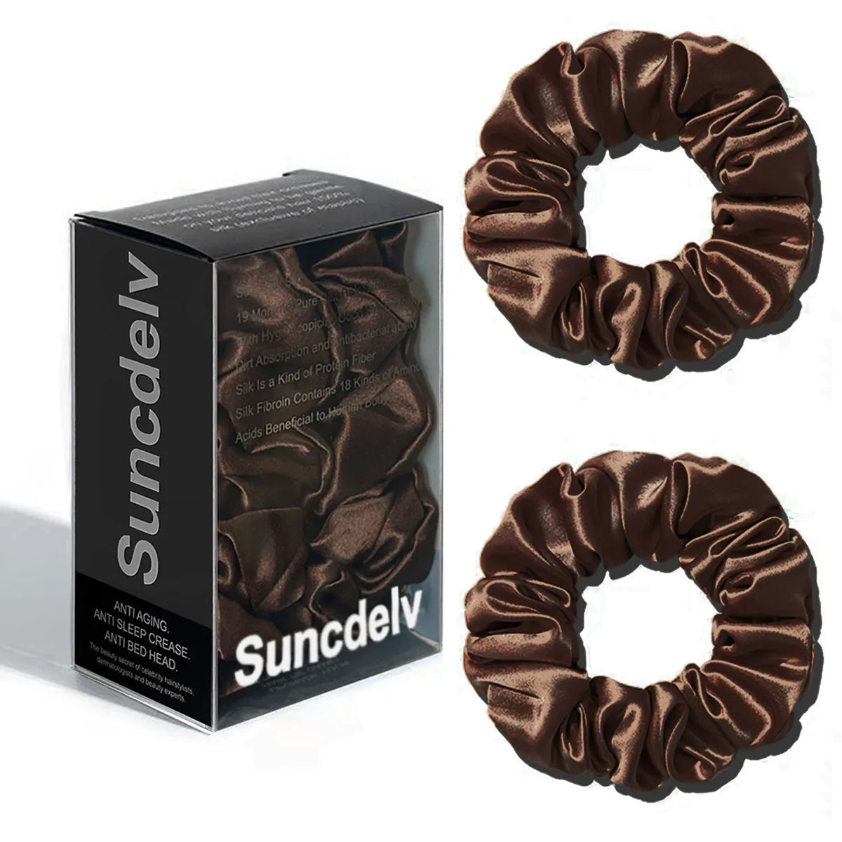 The "Silk-Glow" Duo: 2Pcs Pure 22 Momme Natural Silk Scrunchies