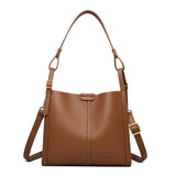The Sovereign-Medium Silhouette High-Quality PU Leather Top-Handle Bag