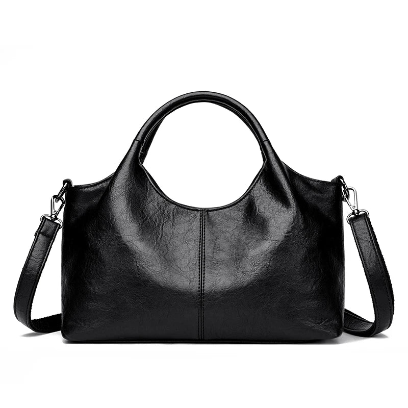 Premium-Handtasche aus weichem PU-Leder | Umhängetasche für Damen mittleren Alters