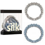 Das „Seidenfaden“-Slim-Set: Premium Skinny Scrunchies aus 100 % Maulbeerseide