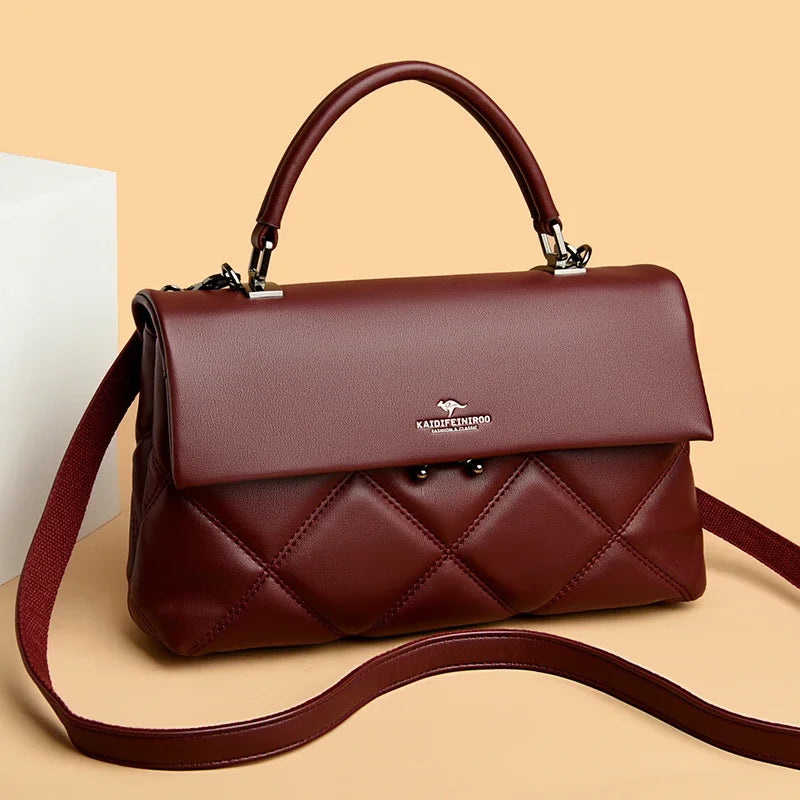 The Seoul-Chic Silhouette Luxury Soft Leather Handbag