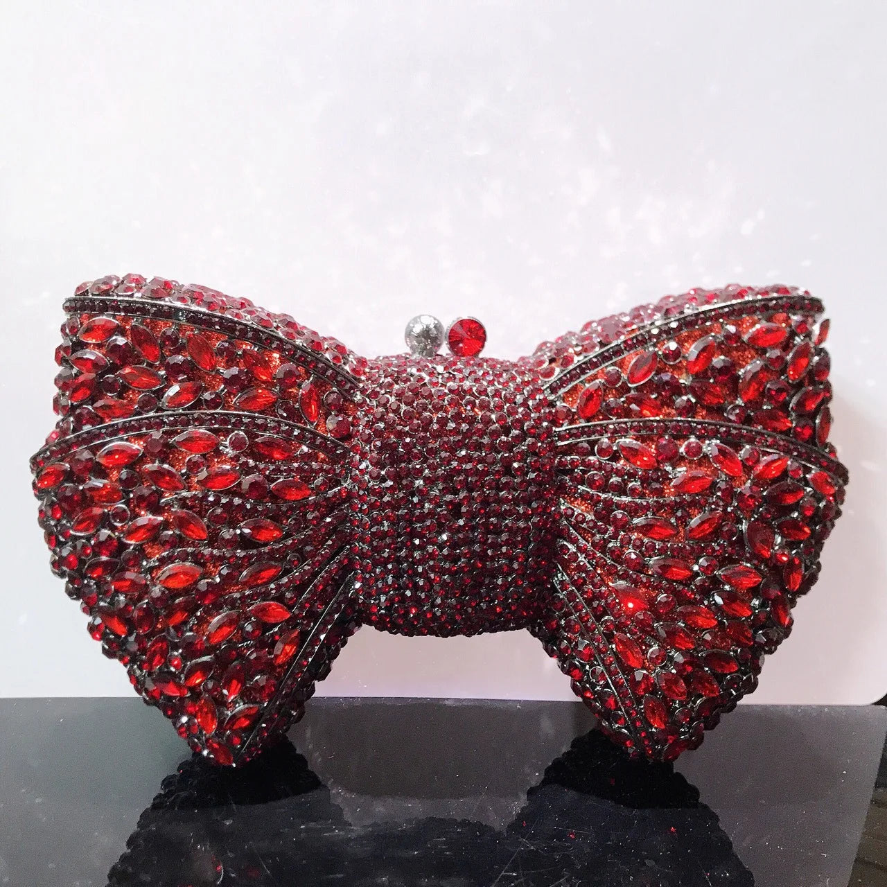 The Siren-Glow Bow Clutch Luxury Diamond-Inlaid Evening Bag