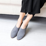 Women’s Genuine Leather Ballet Flats – Elegant Pointed Toe Loafers
