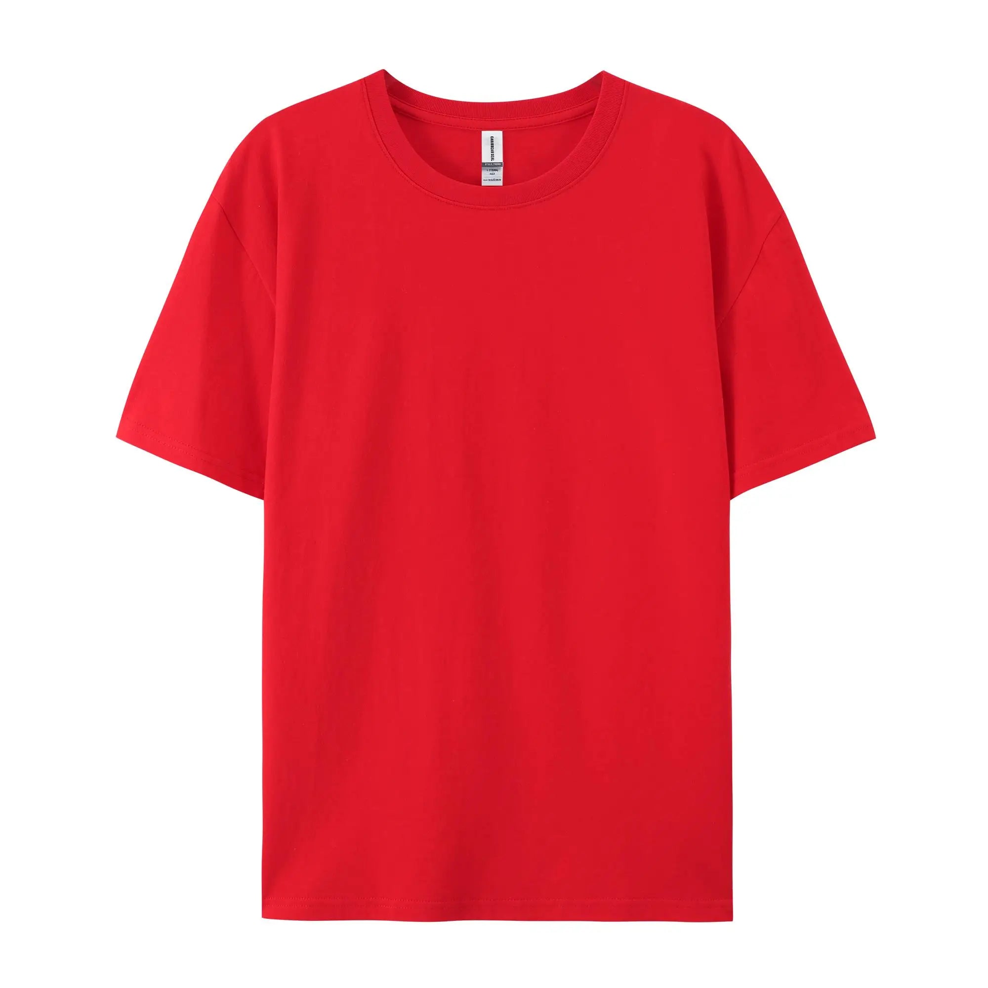 Damen Essential Solid T-Shirt: Relaxed Fit Premium-Baumwoll-Kurzarm-Oberteil