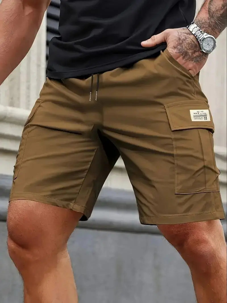 Herren Khaki Cargo-Shorts – Robuste Outdoor-Wander-Shorts