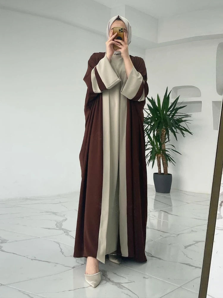 Muslim Women’s 2-Piece Caftan and Inner Dress Set