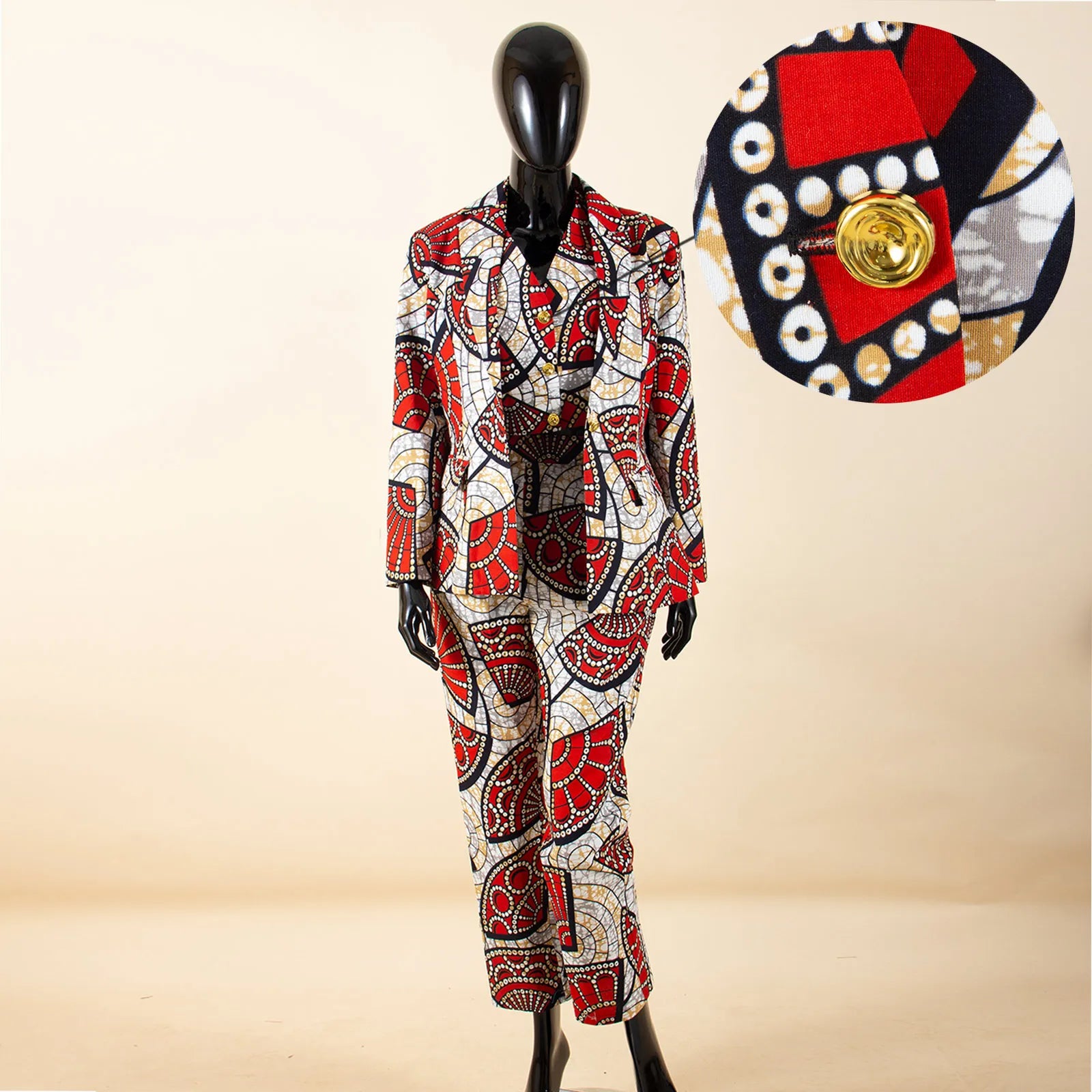 Das „Legacy“ Executive Set: Lebhafter 3-teiliger Anzug aus Ankara | Einreihiger Blazer, passende Weste & hoch geschnittene Hose